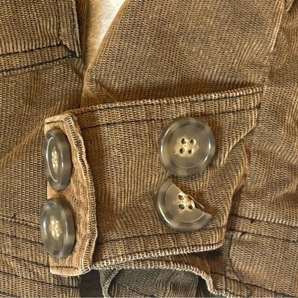 BKE Brown Corduroy Double Breast Insulated Grunge Jacket Coat S Bella Swan Vamp - Picture 10 of 16